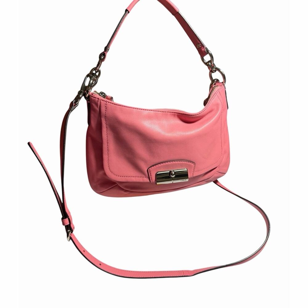Coach Kristin Pink Leather Crossbody Bag F22308 Y2K Convertible Strap
